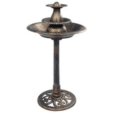 Vidaxl Bird Bath med springvand 50x91 cm plast bronze farvet