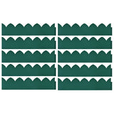 VIDAXL -Gazonkanten 10 PCs 65x15 cm pp grün