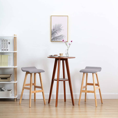 Vidaxl barstoelen 2 st stof lichtgrijs