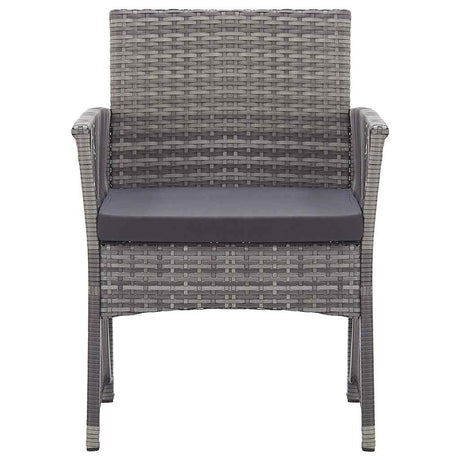 Vidaxl tuinstoelen met kussens 2 st poly rattan antraciet
