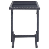 Vidaxl tuintafel 110x53x72 cm glas en poly rattan zwart