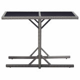 Vidaxl tuintafel 110x53x72 cm glas en poly rattan antraciet