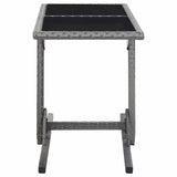 Vidaxl tuintafel 110x53x72 cm glas en poly rattan antraciet