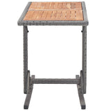 Vidaxl tuintafel poly rattan en massief acaciahout antraciet