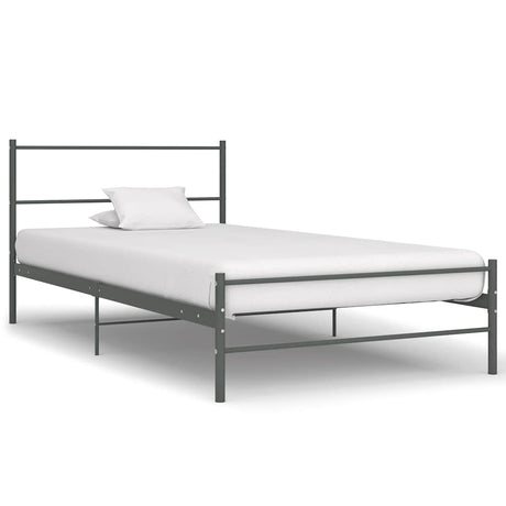 Vidaxl bedframe metaal grijs 90x200 cm