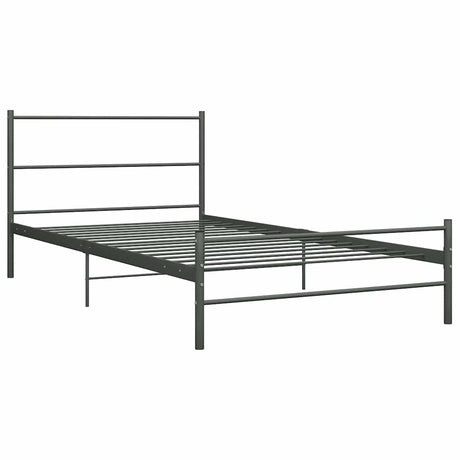 Vidaxl bedframe metaal grijs 90x200 cm