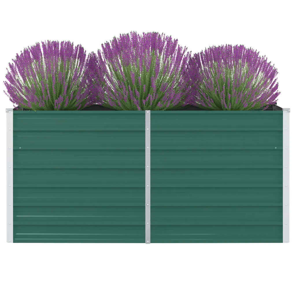 VidaXL Planter raised 160x80x77 cm galvanized steel green