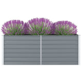 Vidaxl Planter surélevé 160x80x45 cm Gray en acier galvanisé