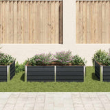 VIDAXL -Pflanzer erhöhte 160 x 80 x 45 cm verzinkte Stahl -Anthrazit