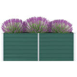 VidaXL Planter raised 160x80x45 cm galvanized steel green