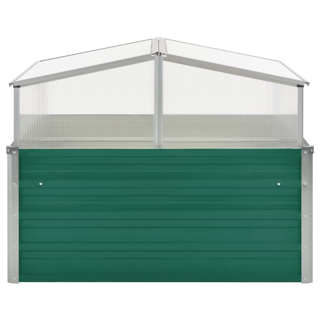 Vidaxl Tuinkas 100x100x77 cm Galvanized Steel Green