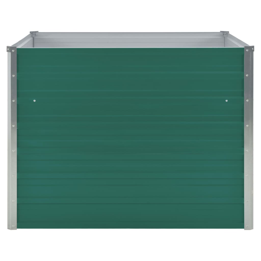 VidaXL Planter Insert 100x100x77 cm Galvanized Steel Green