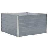 Plantador Vidaxl elevado 100x100x45 cm de acero galvanizado gris