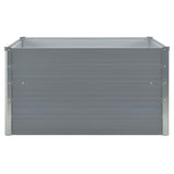 Vidaxl -Pflanzer erhoben 100x100x45 cm verzinkter Stahlgrau