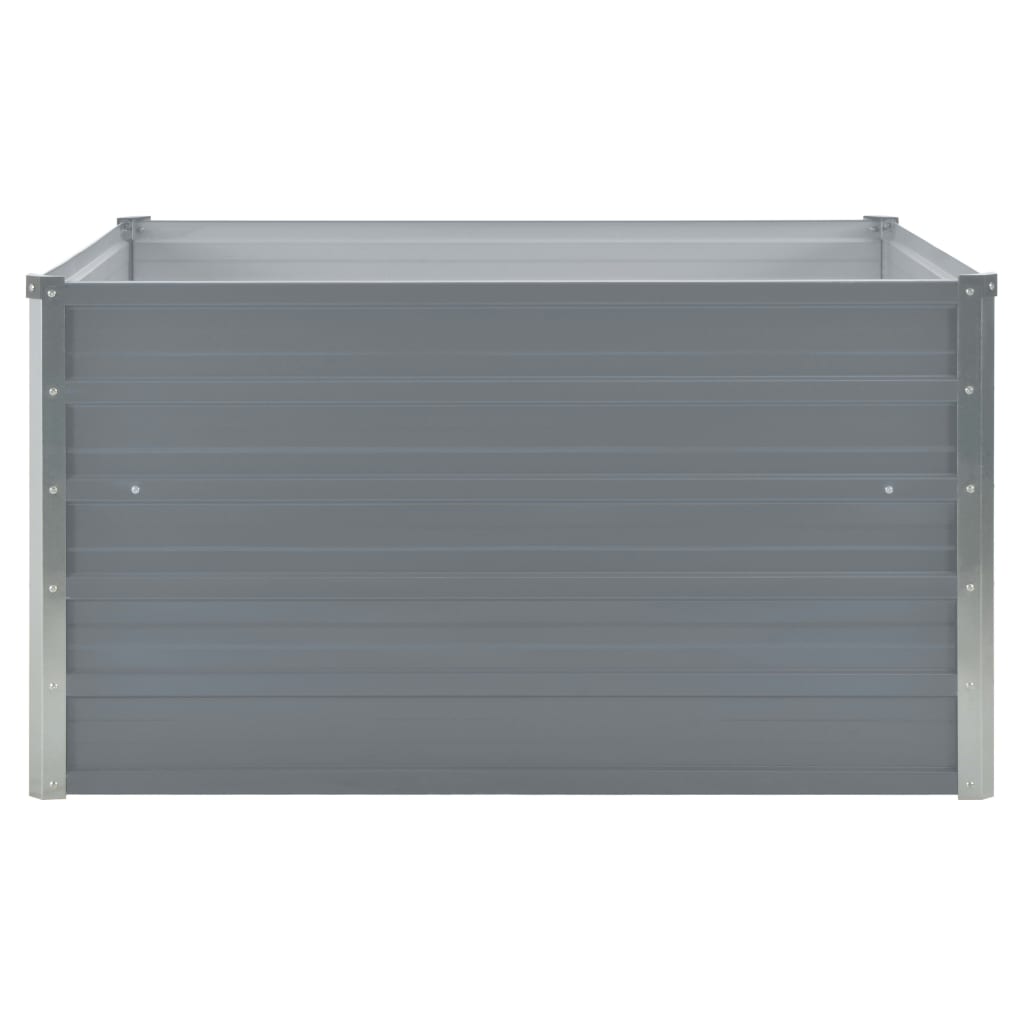 Plantador Vidaxl elevado 100x100x45 cm de acero galvanizado gris