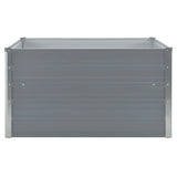 Plantador Vidaxl elevado 100x100x45 cm de acero galvanizado gris