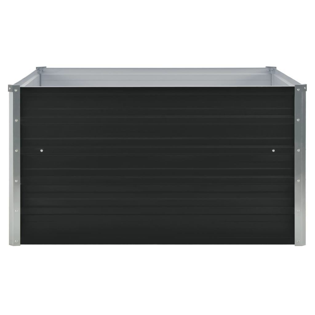 Vidaxl planter insenté 100x100x45cm anthracite en acier galvanisé