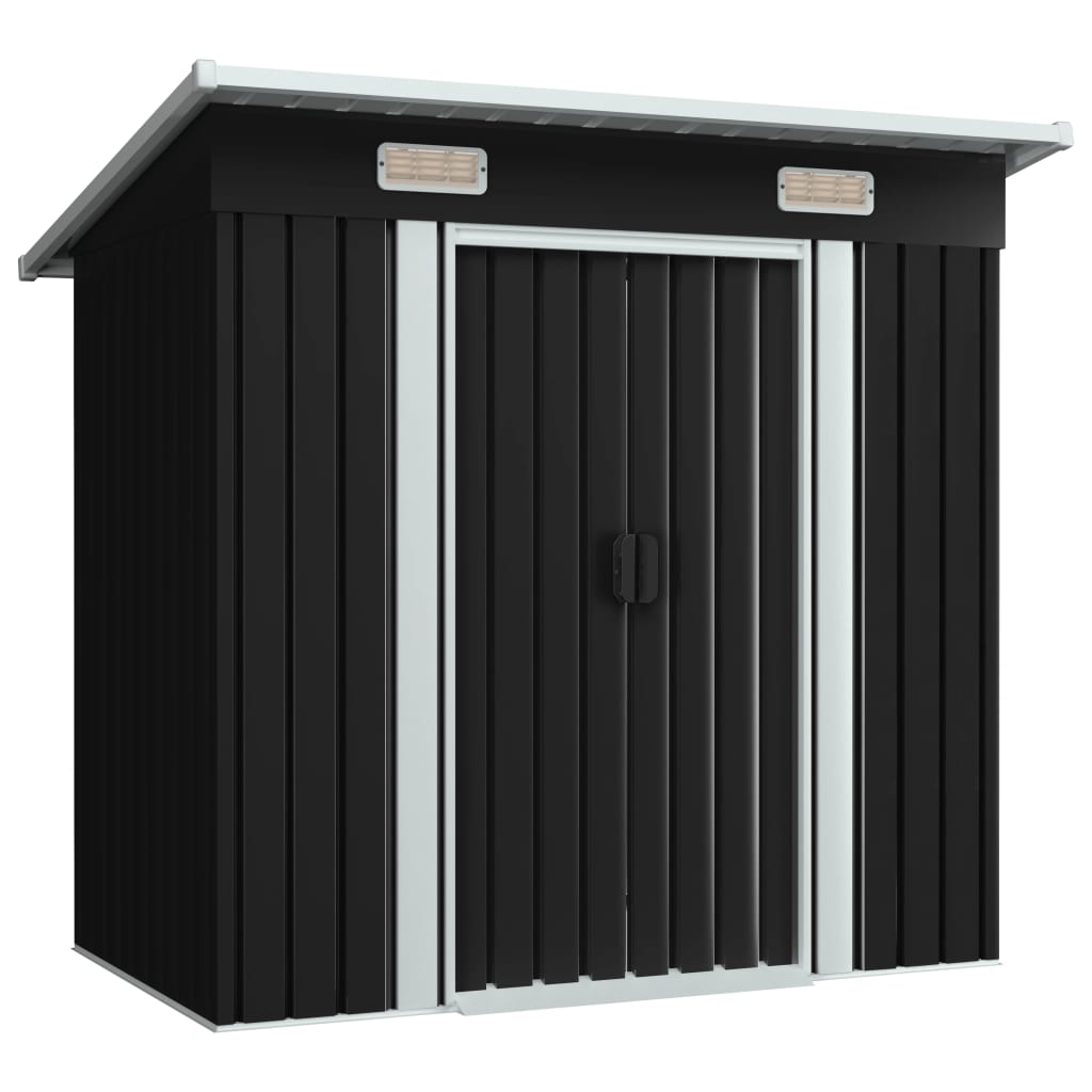 Vidaxl jardin hangar en acier anthracite