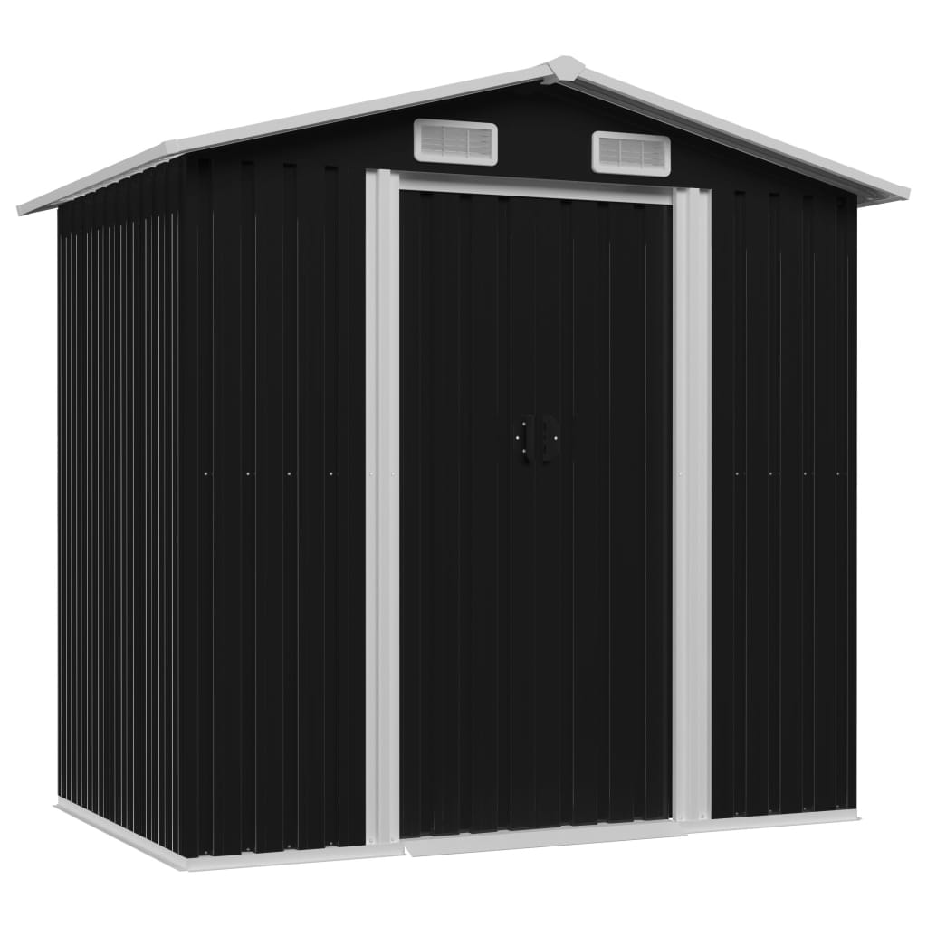 Vidaxl Garden Shed 204x132x186 cm Stahlanthrazit