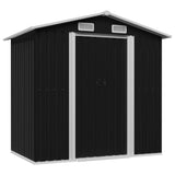 Vidaxl Garden Shed 204x132x186 cm stålantracit