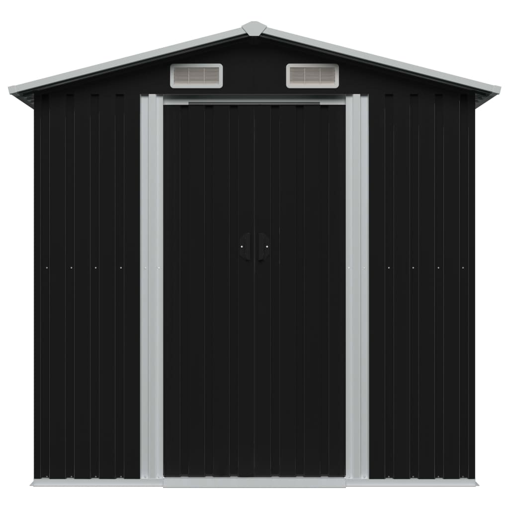 Vidaxl Garden Shed 204x132x186 cm stålantracit