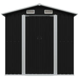 Vidaxl Garden Shed 204x132x186 cm stål antracit