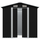 Vidaxl Garden Shed 204x132x186 cm ocelový antracit