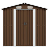 Vidaxl Garden Shed 204x132x186 cm jeklena rjava