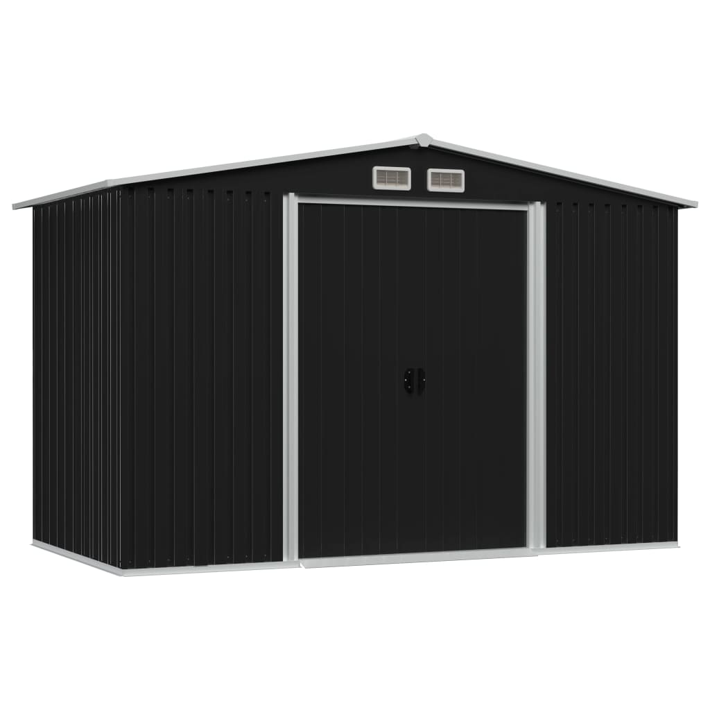 Vidaxl Garden Shed 257x205x178 cm stål antracit