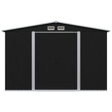 Vidaxl Garden Shed 257x205x178 cm jekleni antracit