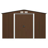 VIDAXL GARDEN SHED 257x205x178 cm in acciaio marrone