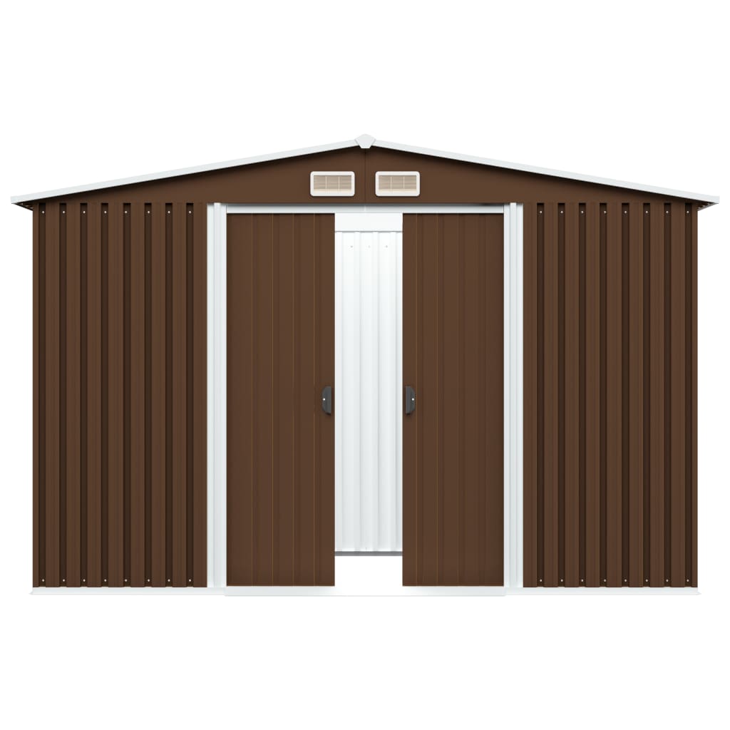 VIDAXL GARDEN SHED 257x205x178 cm in acciaio marrone