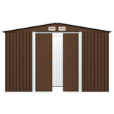 Vidaxl Garden Shed 257x205x178 cm stålbrun