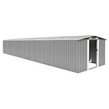 Vidaxl Garden Shed 257x779x181 cm grigio galvanizzato