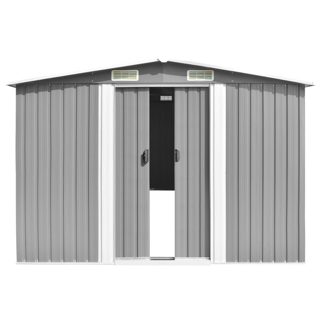 Vidaxl Garden Shed 257x779x181 cm galvaniseret stålgrå