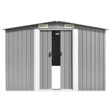 Vidaxl Garden Shed 257x779x181 cm pocinkano jekleno sivo