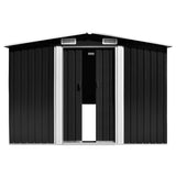 Vidaxl Garden Shed 257x779x181 cm galvanizovaný ocelový antracity -