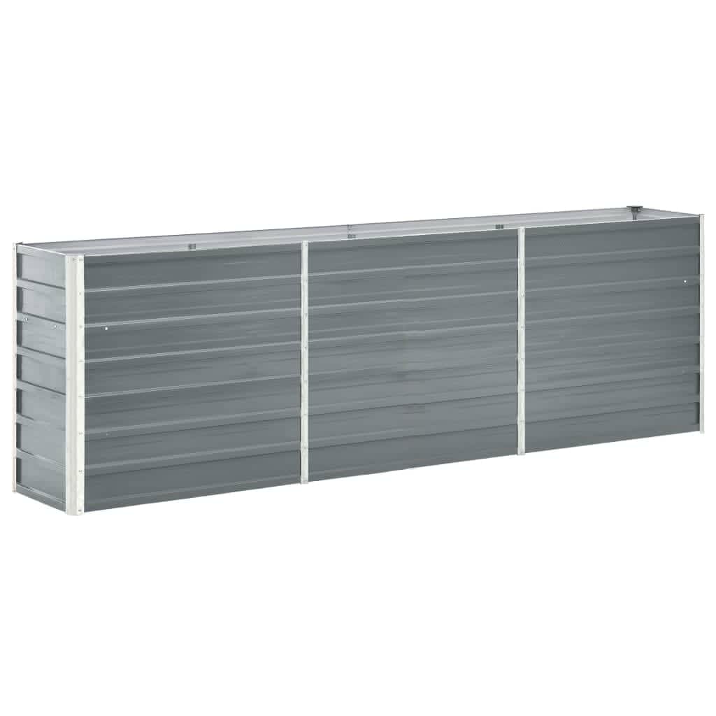 VidaXL Planter Insert 240x40x77 cm Galvanized Steel Gray