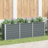 VIDAXL -Pflanzereinsatz 240x40x77 cm verzinkter Stahl grau