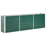 Vidaxl Planter Insertar 240x40x77 cm de acero galvanizado verde