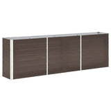 Vidaxl Planter Insert 240x40x77 cm Galvaniserat stålbrunt