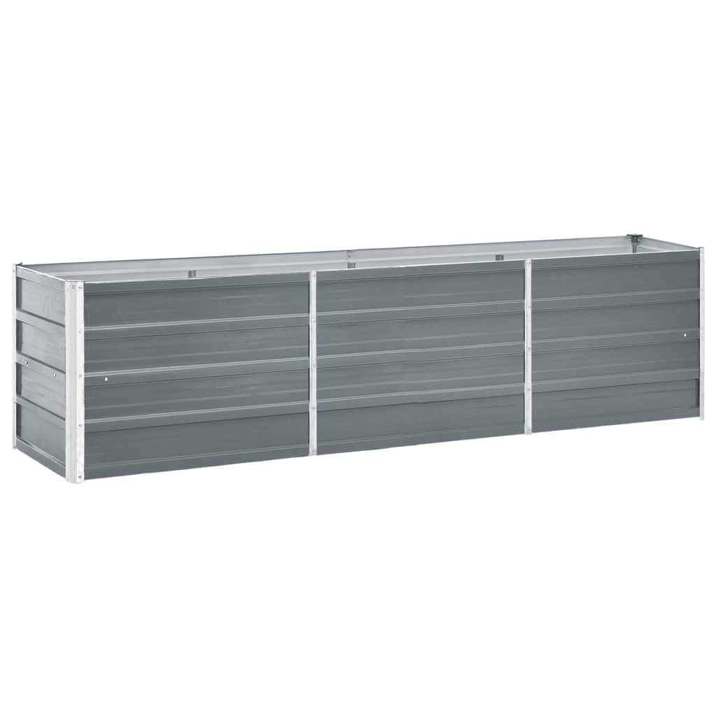 Vidaxl Planter Insertar 240x40x45 cm de acero galvanizado gris