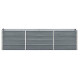 Inserto fioriera Vidaxl 240x40x45 cm grigio in acciaio zincato