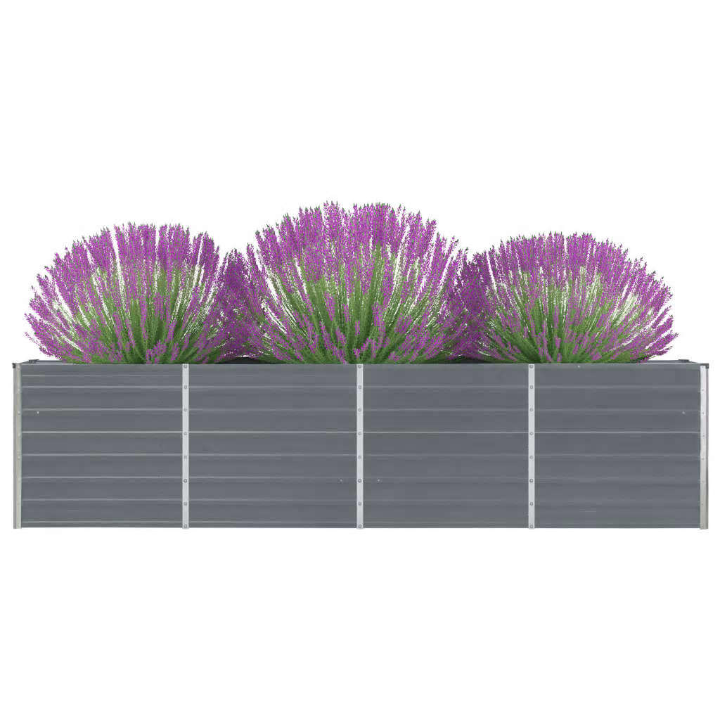 Vidaxl Planter raised 320x40x77 cm galvanized steel gray