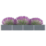 VidaXL Planter Inserted 320x40x45 cm Galvanized Steel Gray