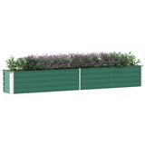 Vidaxl Planter infogad 320x40x45 cm galvaniserat stålgrönt