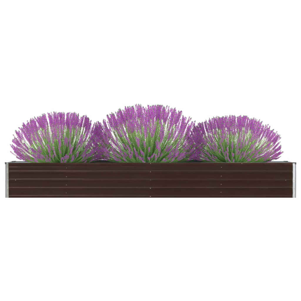 VidaXL Planter Inserted 320x40x45 cm Galvanized Steel Brown