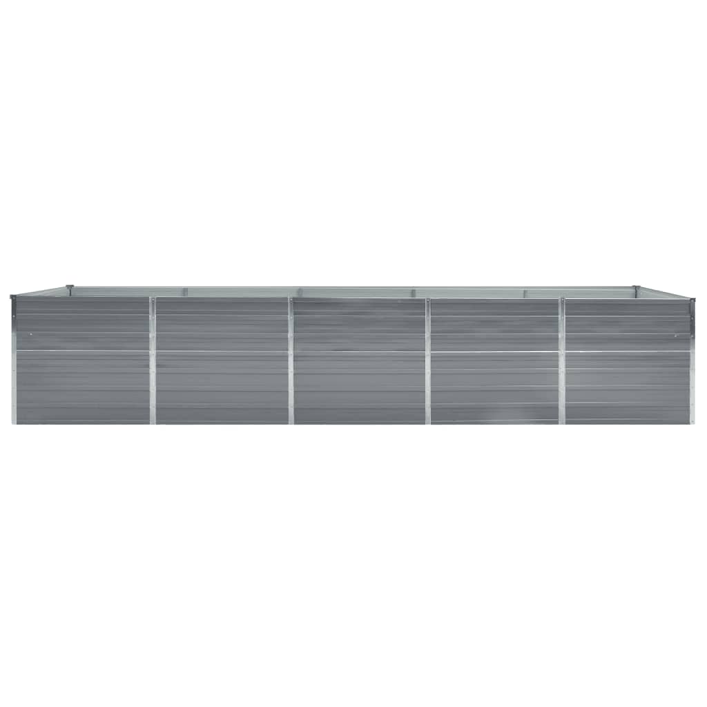 VidaXL Planning box raised 400x80x45 cm galvanized steel gray