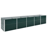 Vidaxl planter indsat 400x80x45 cm galvaniseret stålgrøn