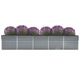 VidaXL Planter Insert 400x80x77 cm Galvanized Steel Gray